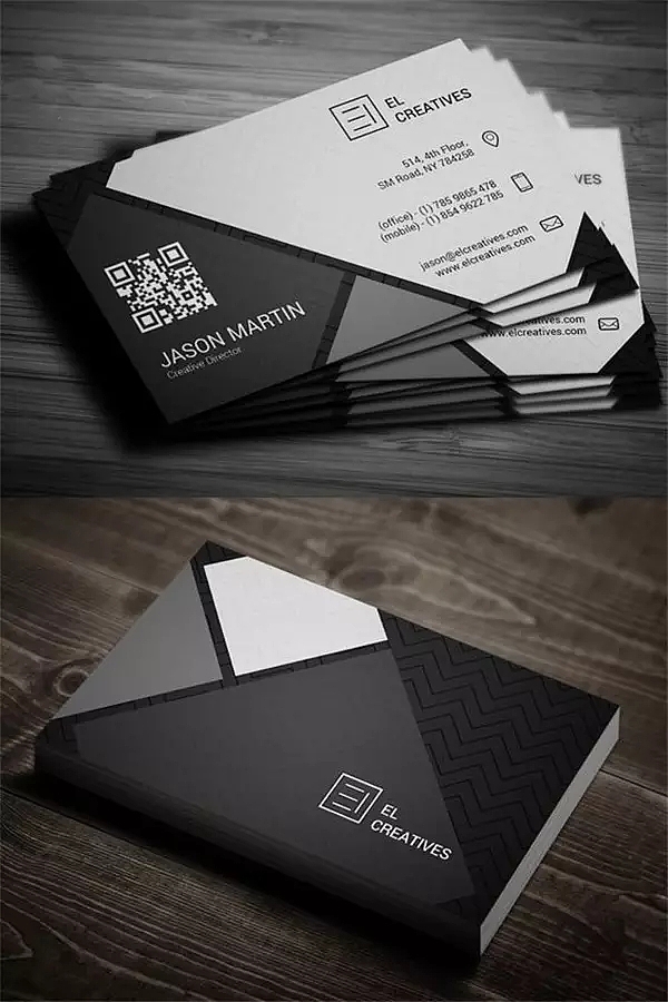 business card，Design，QR code，plane，